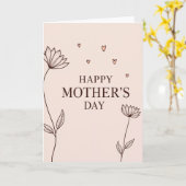 Carte d'image de la Fête des mamans botaniques (Fleur jaune)
