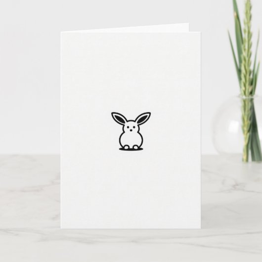 Carte d'image de lièvre simple (Devant)