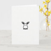 Carte d'image de lièvre simple (Fleur jaune)