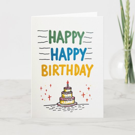 Carte d'image de vœux d'anniversaire floral (Devant)
