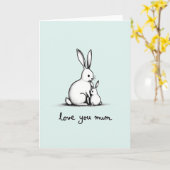 Carte d'image "Famille t'aime Maman" (Fleur jaune)