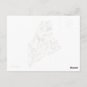 Carte d'image Vintage du Maine Antique State Chart (Dos)