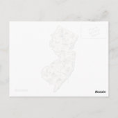 Carte d'image Vintage du New Jersey Antique State  (Dos)