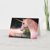 Carte D'Imaginaire D'Anniversaire Unicorn Et Mist (Devant)