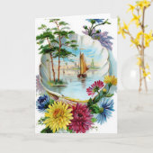 Carte d'imaginaire de joyeux anniversaire (Fleur jaune)