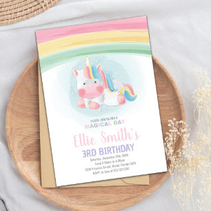 Carte d'Imaginaire pour filles avec arc-en-ciel