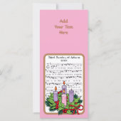 Carte Dimanche de Gaudete debout BVM Avent rose (Dos)