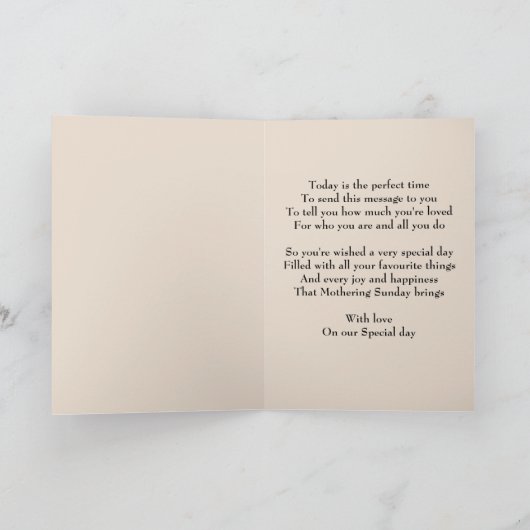 Carte Dimanche de la Mère (Intérieur)