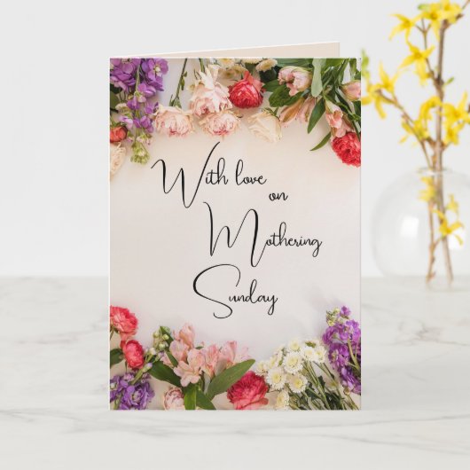 Carte Dimanche de la Mère (Fleur jaune)