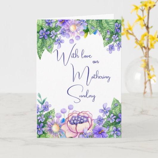 Carte Dimanche de la Mère (Fleur jaune)