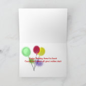 Carte Dimensionner les souhaits d'anniversaire (Intérieur)