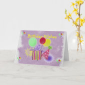 Carte Dimensionner les souhaits d'anniversaire (Fleur jaune)