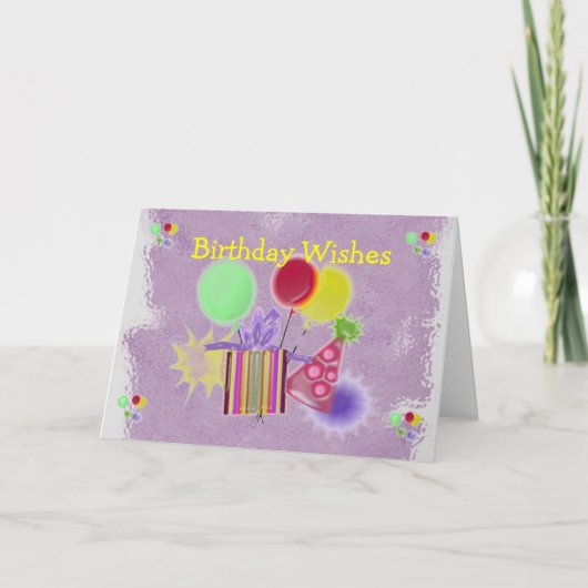 Carte Dimensionner les souhaits d'anniversaire (Devant)
