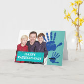 Carte d'impression à la main de Fête des pères pho (Fleur jaune)