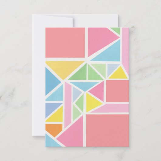 Carte d'impression géométrique Spring Pastels (Devant)