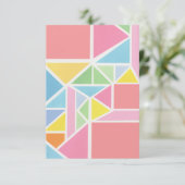 Carte d'impression géométrique Spring Pastels (Debout devant)