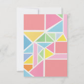 Carte d'impression géométrique Spring Pastels (Dos)