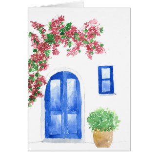 Carte d'impression Grèce Scenery Bougainvillea Wat