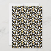 Carte d'impression léopard/guépard en or, blanc et (Devant)