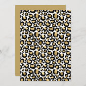 Carte d'impression léopard/guépard en or, blanc et (Devant / Derrière)