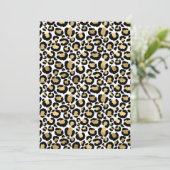 Carte d'impression léopard/guépard en or, blanc et (Debout devant)