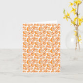 Carte d'impression orange (Fleur jaune)