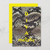 Carte d'impression plat DIVAmaliste Brown Snakeski (Devant / Derrière)