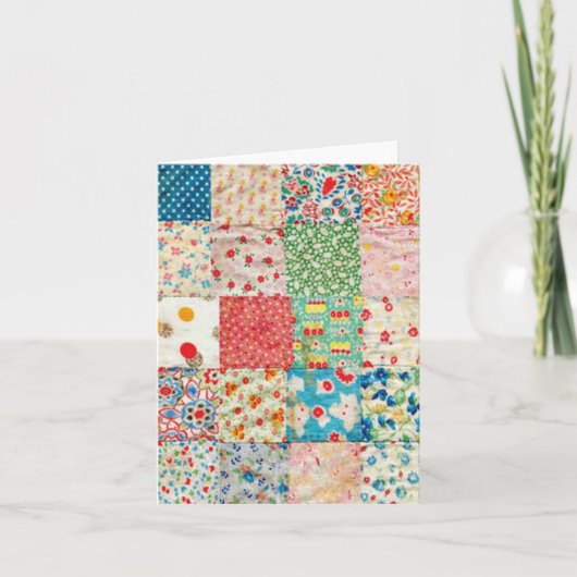 Carte d'impression Quilt Patchwork vintage (Devant)
