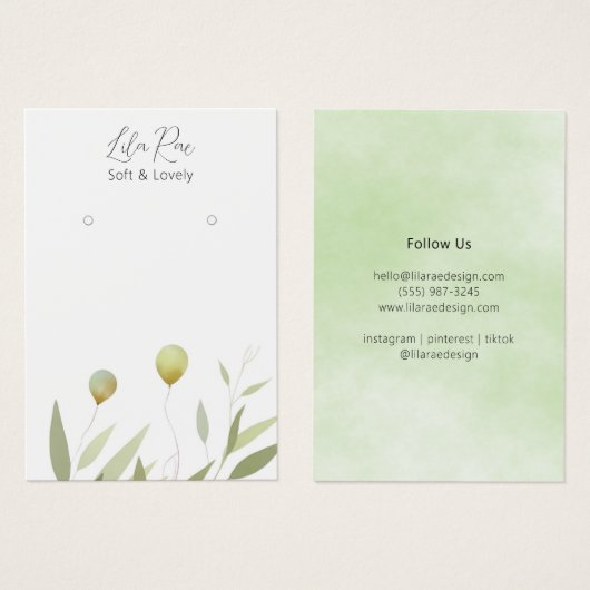 Carte d'impression Whimsical Pastel Folions (Devant & derrière)