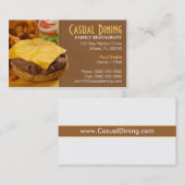 Carte dinante décontractée de restauration (Devant / Derrière)