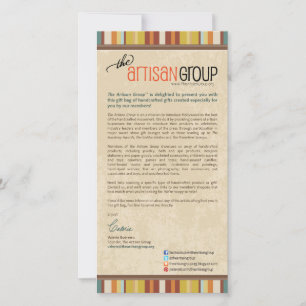 Carte d'inclusion pour sac cadeau