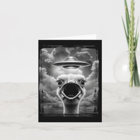 Carte Dinde Alien Drôle Ufo Selfie Thanksgiving Meme (Devant)