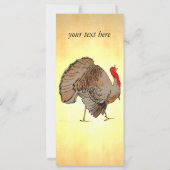 Carte Dinde d'action de la couleur complète (Dos)