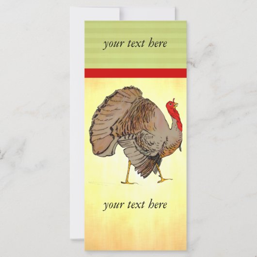 Carte Dinde d'action de la couleur complète (Devant)