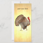 Carte Dinde d'action de la couleur complète (Dos)