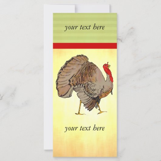 Carte Dinde d'action de la couleur complète (Devant)