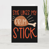 Carte Dinde de couples de Thanksgiving Elle aime mon Dr (Devant)