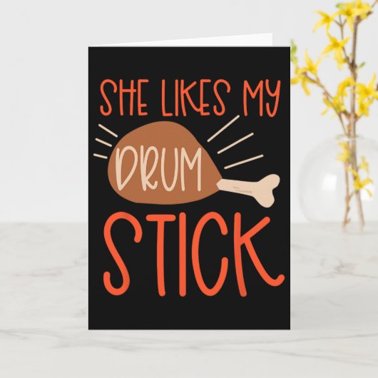 Carte Dinde de couples de Thanksgiving Elle aime mon Dr (Fleur jaune)