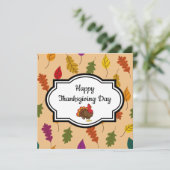 Carte Dinde de dessin animé mignonne (Debout devant)