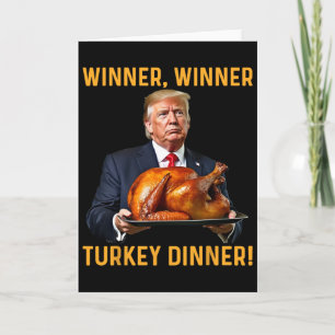 Carte Dinde de dîner de Thanksgiving gagnant Trump Hum