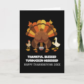 Carte Dinde de Noël drôle de Thanksgiving (Devant)
