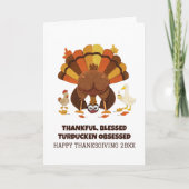 Carte Dinde de Noël drôle de Thanksgiving (Devant)