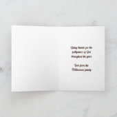 Carte Dinde de Noël drôle de Thanksgiving (Intérieur)