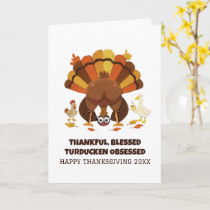 Carte Dinde de Noël drôle de Thanksgiving