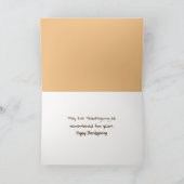 Carte Dinde de Thanksgiving avec un panneau drôle (Intérieur)