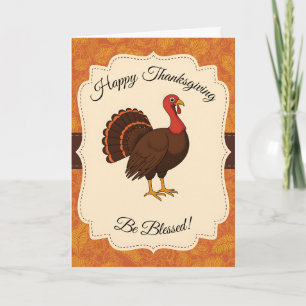 Carte Dinde de Thanksgiving bénie