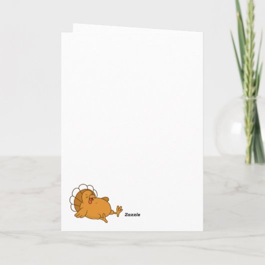 Carte Dinde de Thanksgiving faite de légumes (Dos)