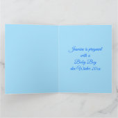 Carte Dinde de Thanksgiving Garçon Bébé Bleu Mignon Pers (Intérieur)