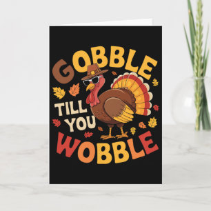 Carte Dinde de Thanksgiving glousse jusqu'à ce que vous