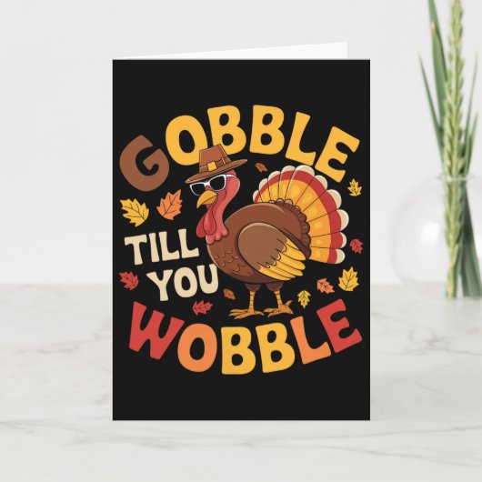 Carte Dinde de Thanksgiving glousse jusqu'à ce que vous (Devant)